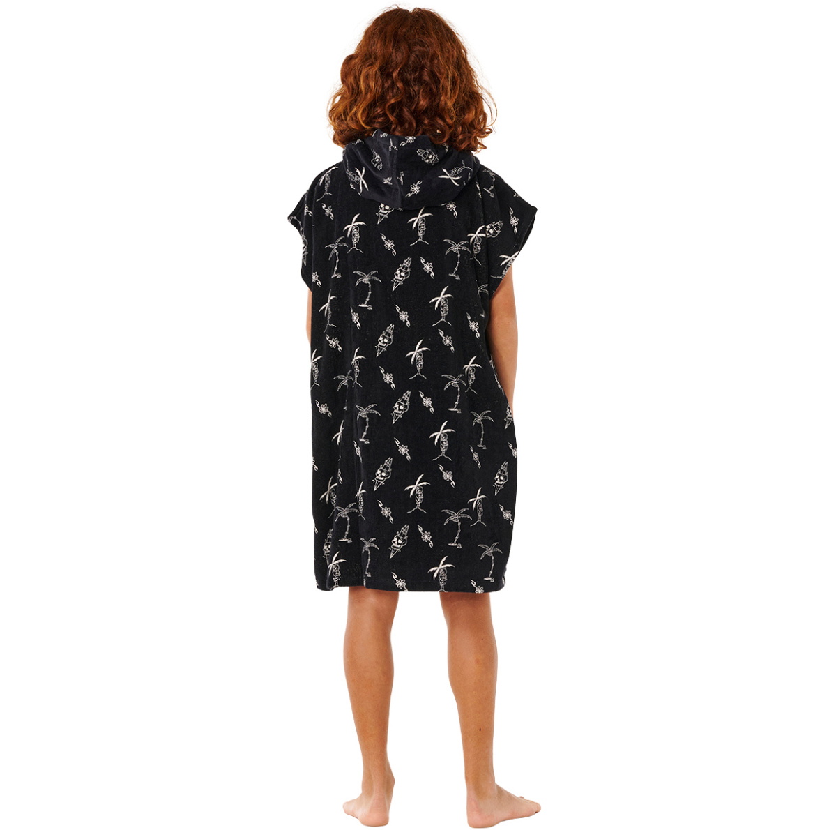 2026 Rip Curl Junior Gemischtes Kapuzen- Poncho -Handtuch 008BTO - Black